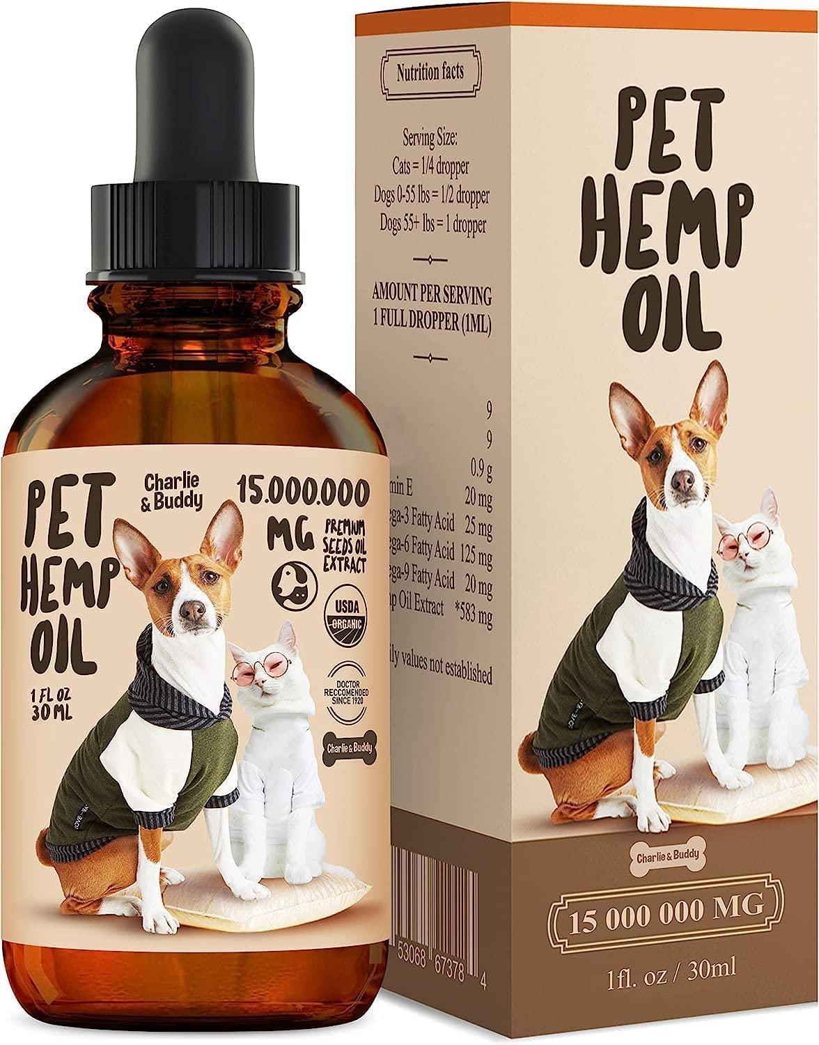 Charlie & Buddy Pain Relief Hemp Oil for Dogs and Cats