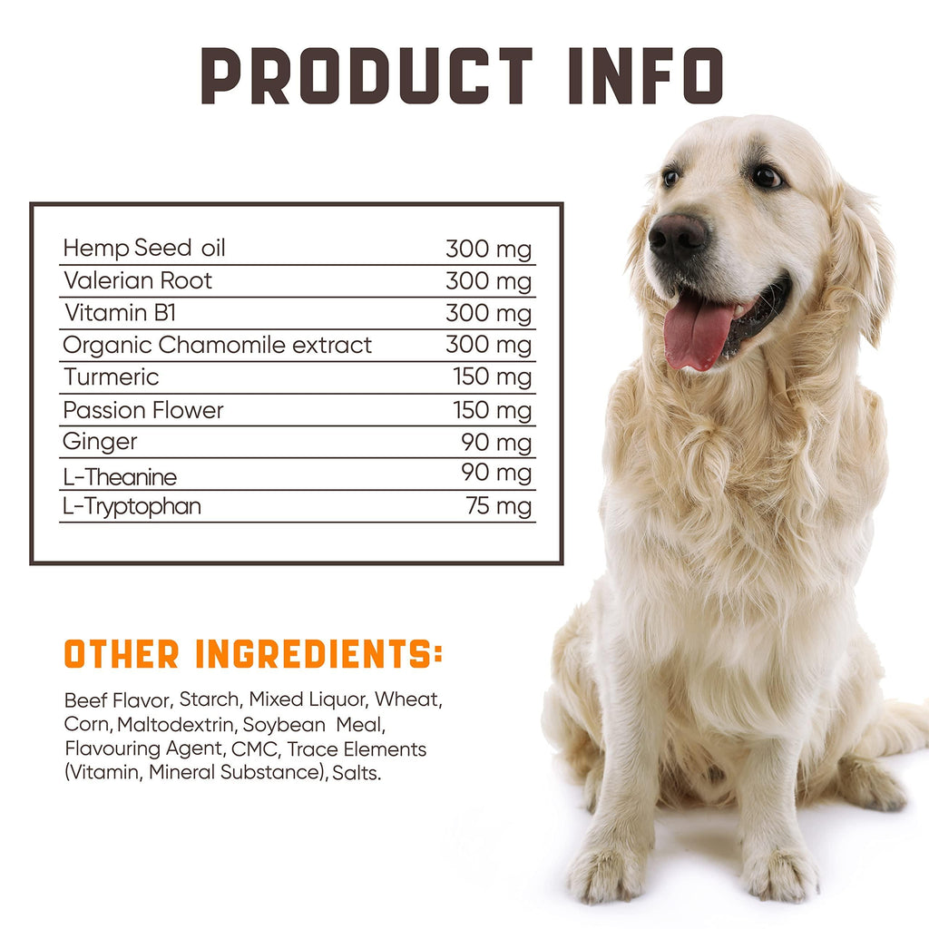 Kinpur Pet Care Calming Chews for Dogs with Hemp Oil   Aid During