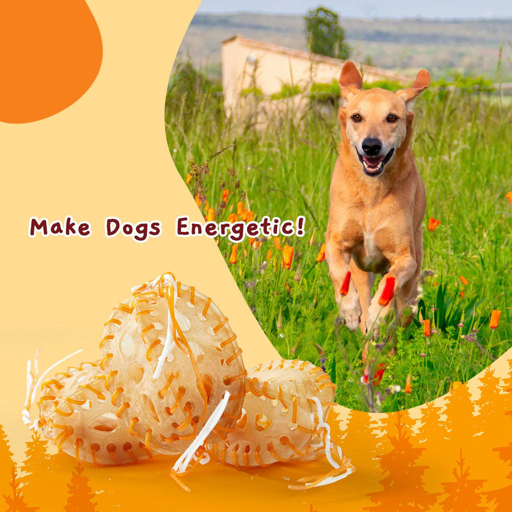 Dog Rawhide Chews for Aggressive Chewers, Dog Chews Long Lasting Treats for Medium and Large Dogs, with Real Chicken Treats Inside, 4 Count