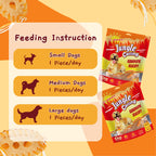 Dog Rawhide Chews for Aggressive Chewers, Dog Chews Long Lasting Treats for Medium and Large Dogs, with Real Chicken Treats Inside, 4 Count
