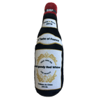 Wine Bottle Squeaky Dog Plush Toy (Bark'gundy Red Whine)