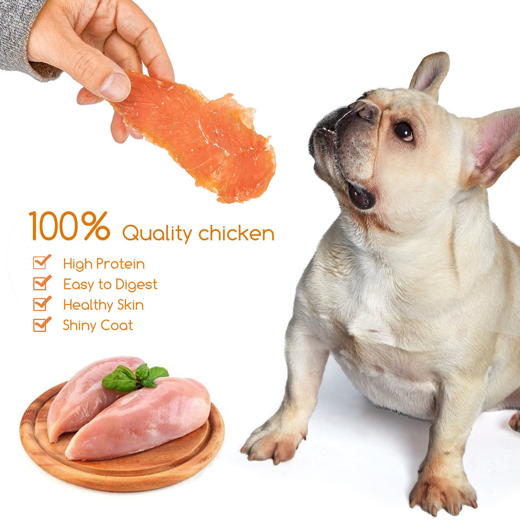 Dog Treats Chicken Jerky Training Treats, Slow Roasted Snacks for Medium and Large Dogs Chewy Treats 10.6 Ounce (Chicken Jerky)