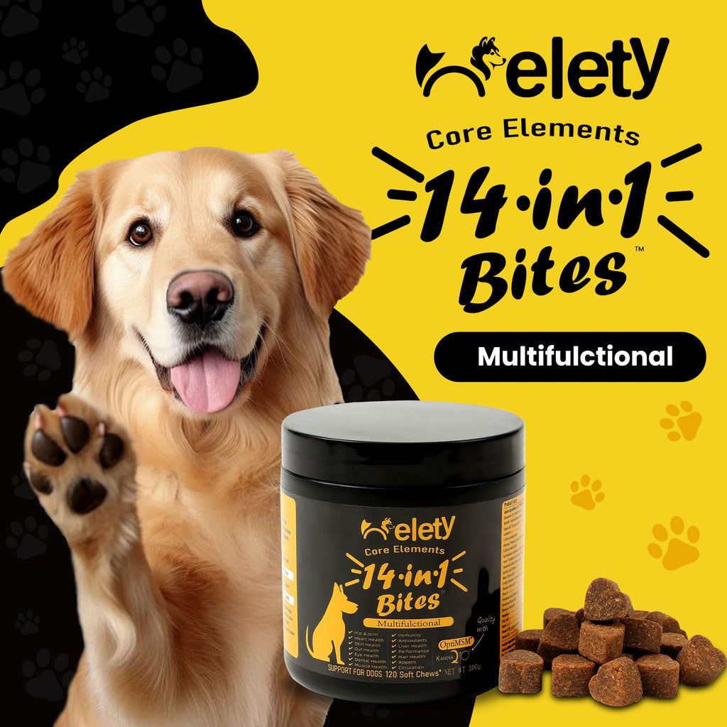 Helety Pet 14-in-1 Multivitamin 120 Soft Chews for Dogs