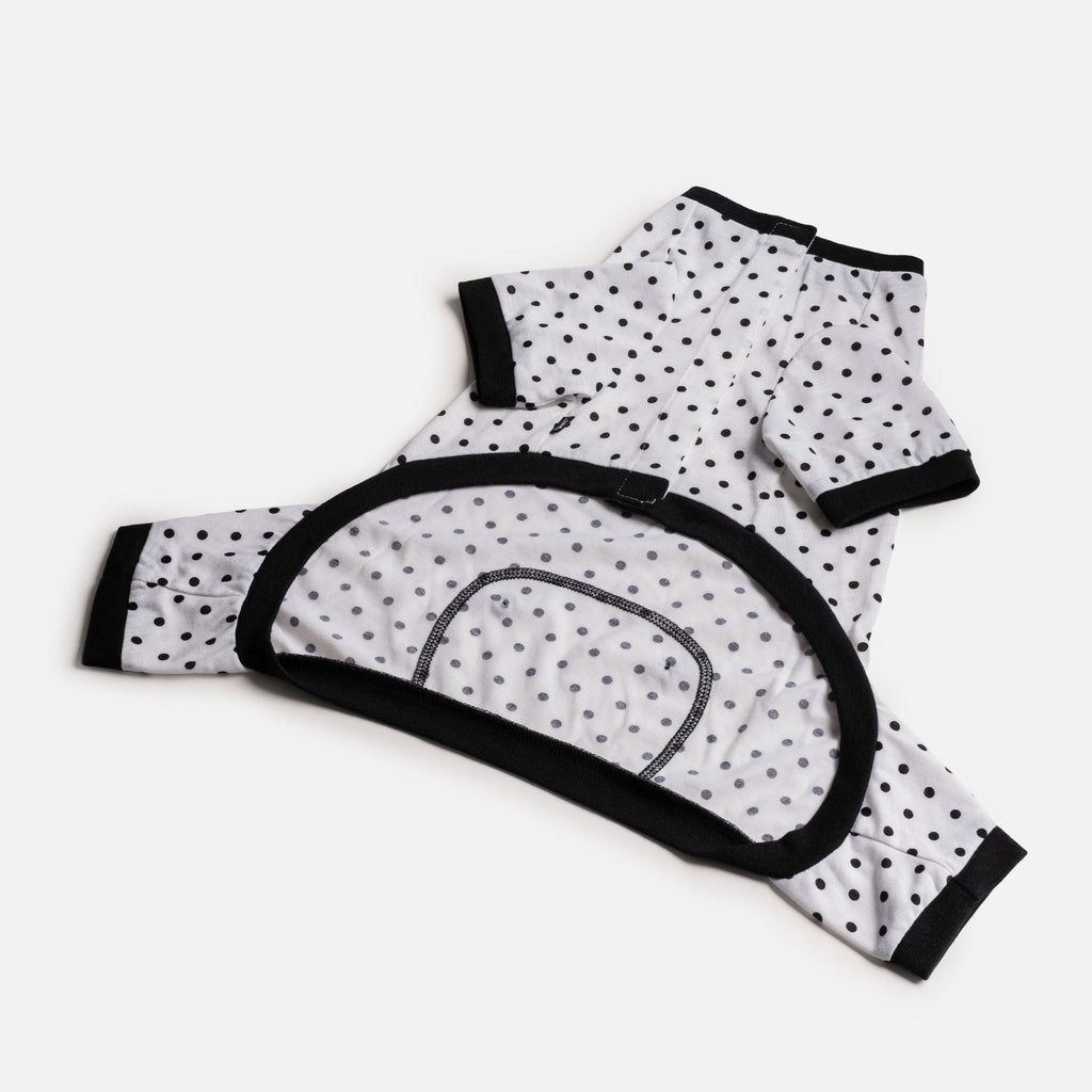 Polka Dot Dog Pajamas  Cozy & Stylish Matching PJs for Your Pup!