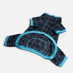 Blue Plaid Dog Pajamas  Soft & Cozy Pet Onesie for Ultimate Comfort