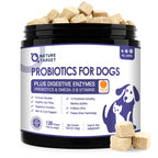 Dog Probiotics 6B CFUs 12 Strains with Pumpkin 250mg, Prebiotics & Digestive Enzymes, 120 Freeze-Dried Chews