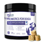 Dog & Cat Probiotics 6B CFUs 12 Strains with Prebiotic 300mg, Digestive Enzymes 200mg & Omega-3, Salmon Flavor, 120 Chews
