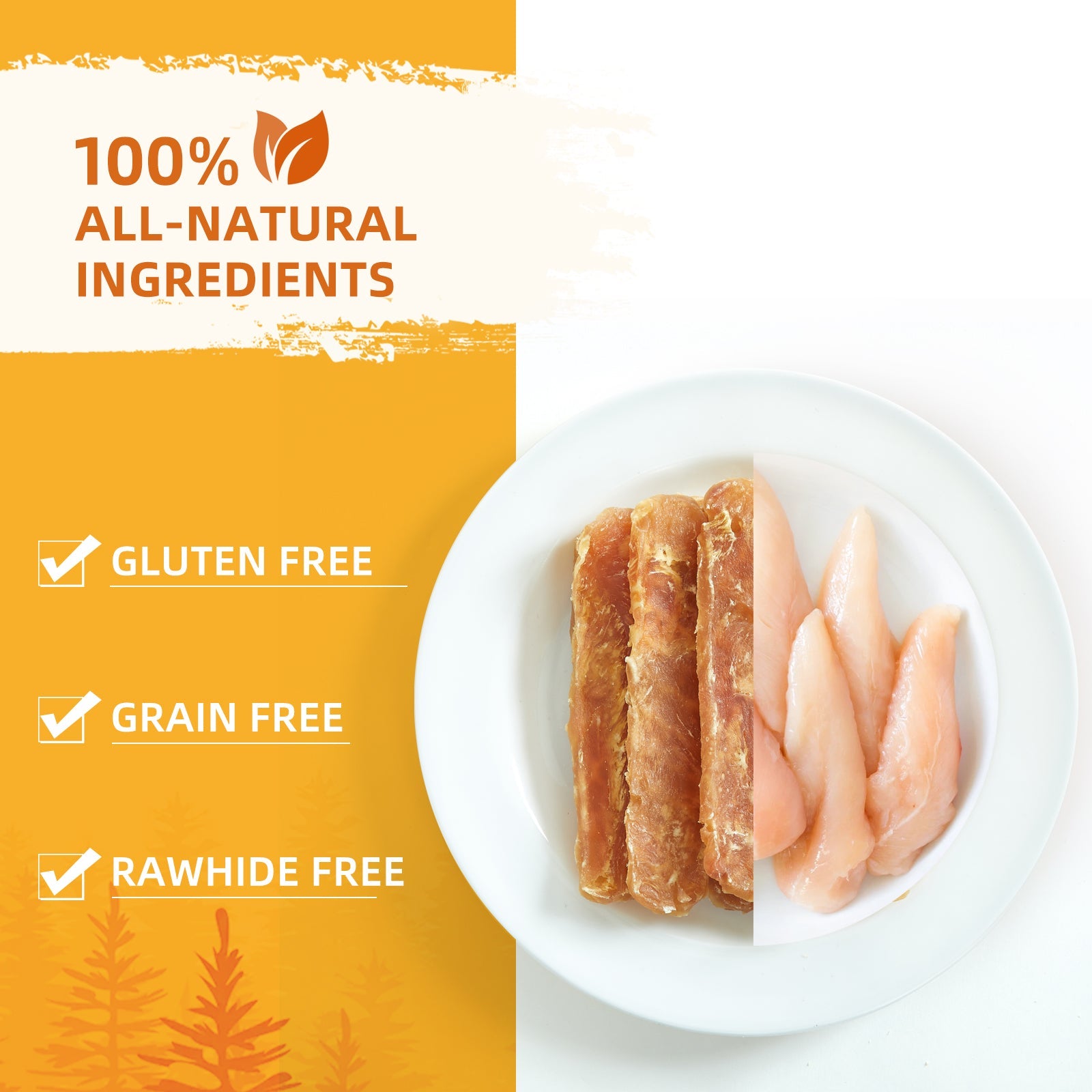 Dog Treats Chicken Jerky Training Treats, Slow Roasted Snacks for Medium and Large Dogs Chewy Treats 10.6 Ounce (Chicken Fillet)