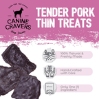 Tender Pork Thins - Premium All-Natural Dog Treats