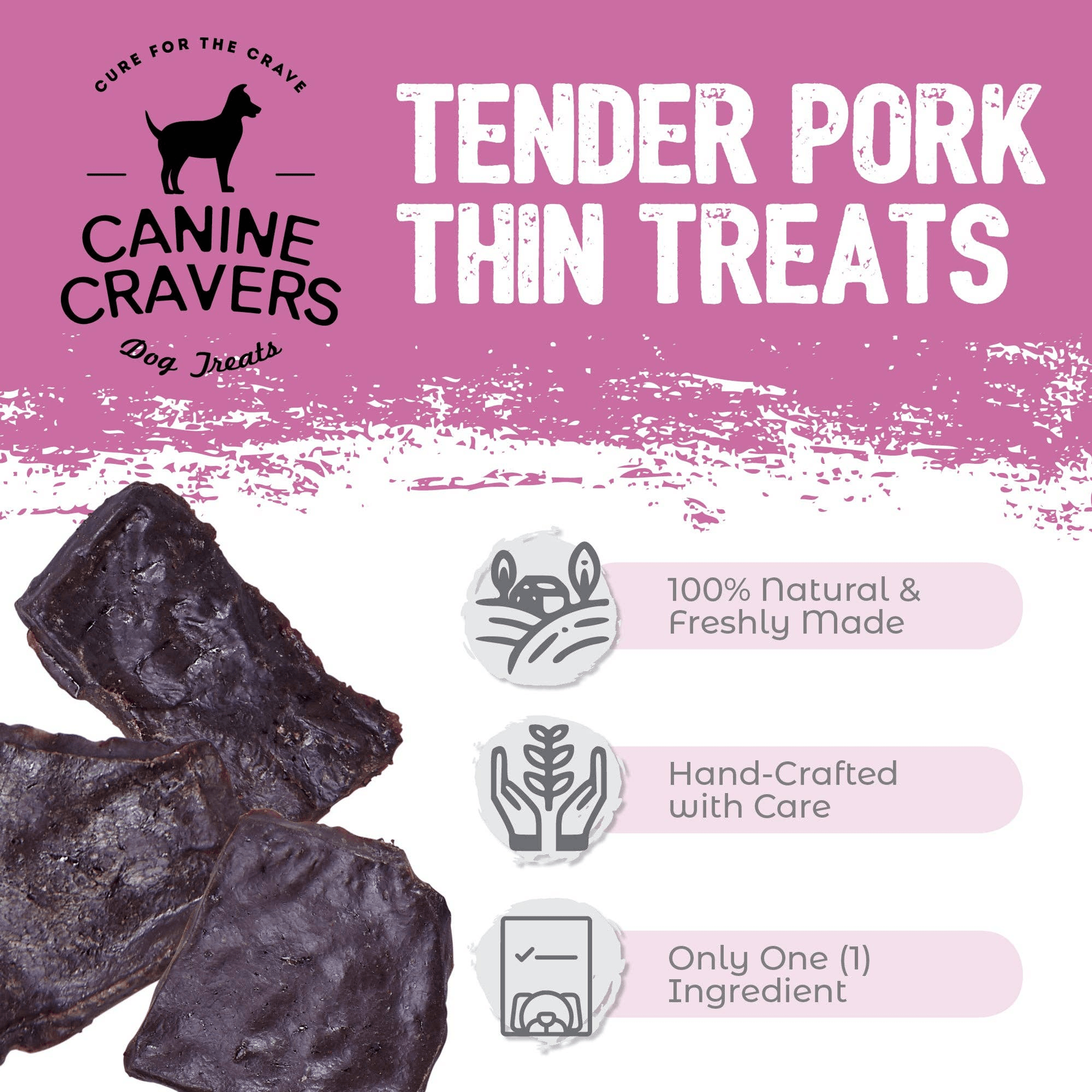 Tender Pork Thins - Premium All-Natural Dog Treats