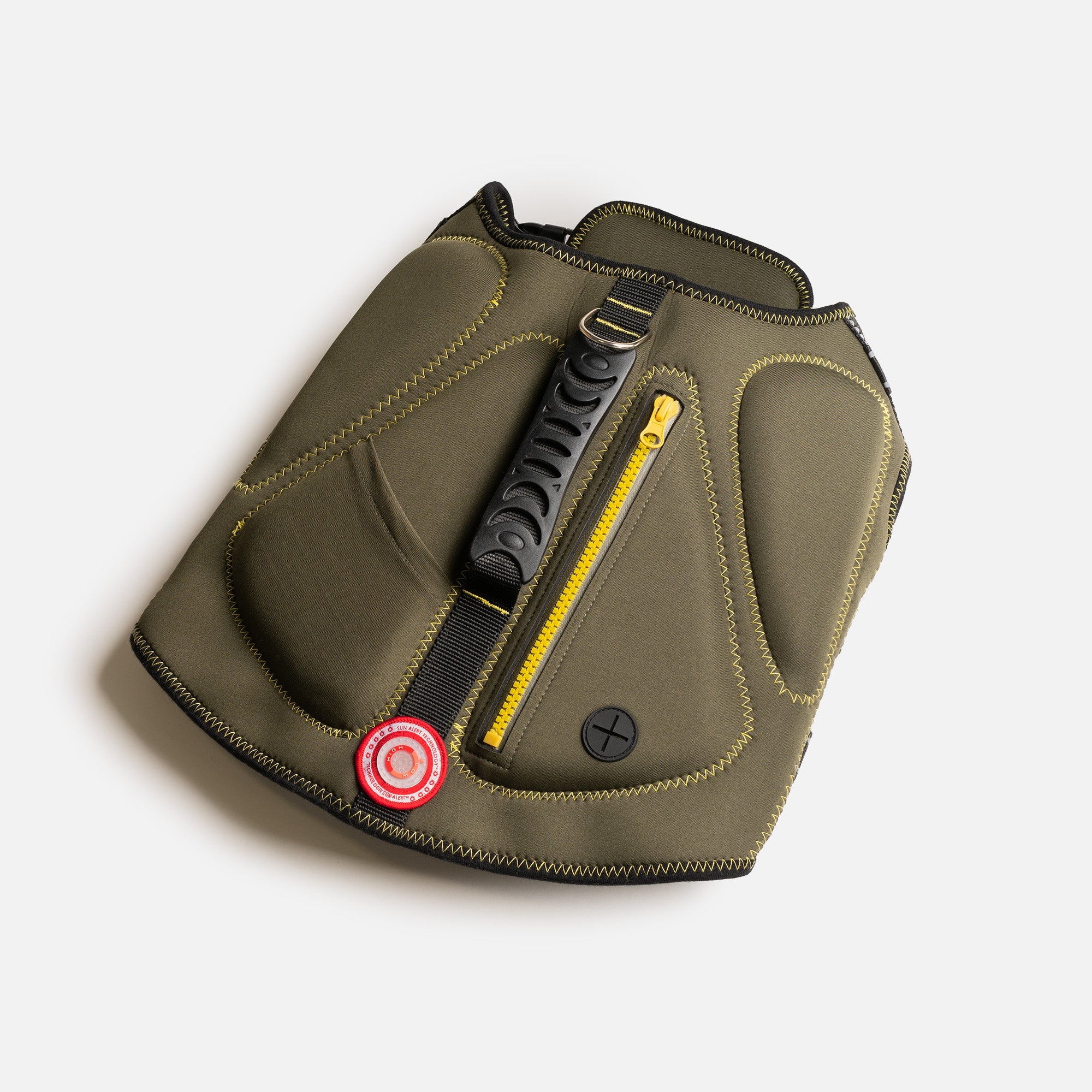 Khaki Neoprene Dog Life Jacket  Safe & Stylish Buoyancy Vest