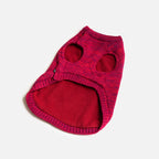 Mia Dog Sweater  Cozy Red Knit Pullover with Poop Bag Dispenser