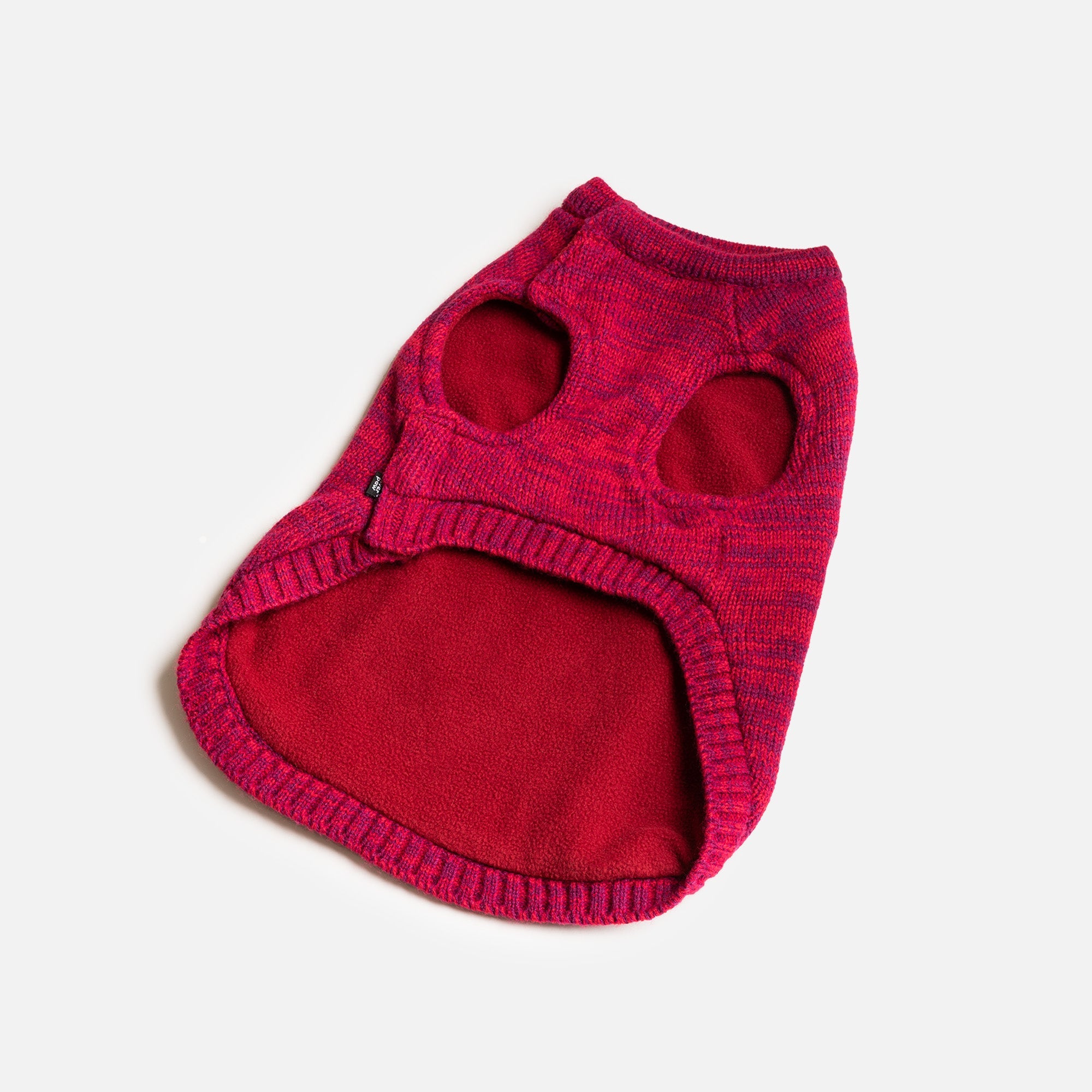Mia Dog Sweater  Cozy Red Knit Pullover with Poop Bag Dispenser