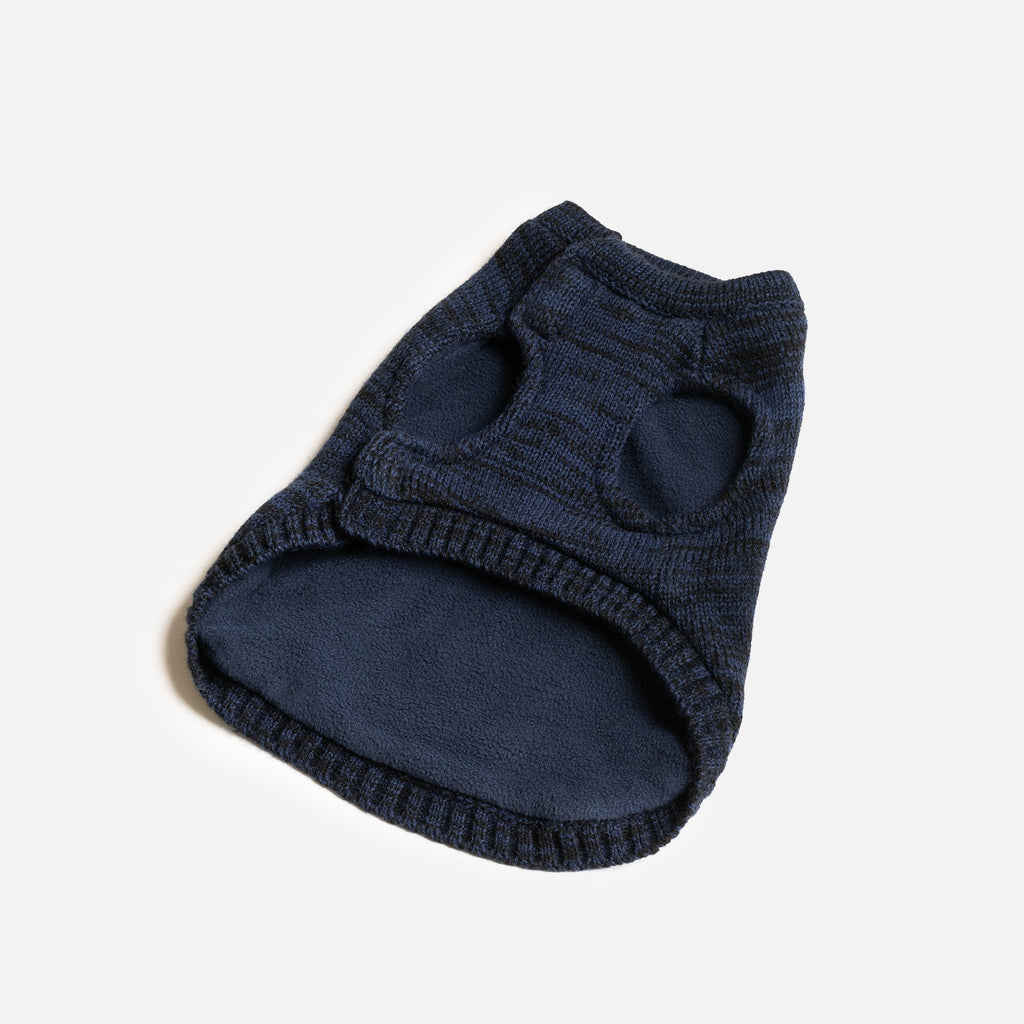 Mia Dog Sweater  Cozy Blue Knit Pullover with Poop Bag Dispenser