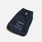 Mia Dog Sweater  Cozy Blue Knit Pullover with Poop Bag Dispenser