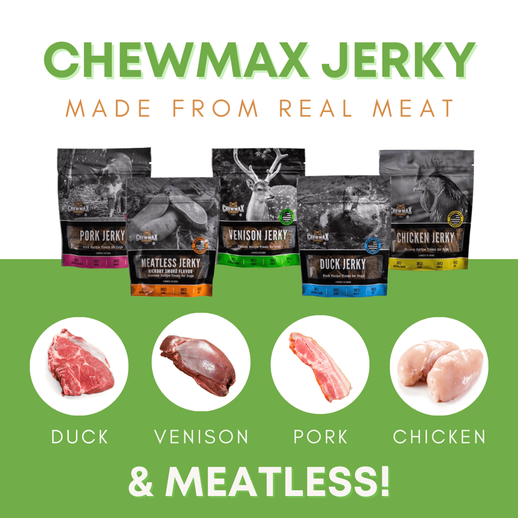 Meatless Jerky Treats for Dogs - Plant-Based Sweet Potato Delight