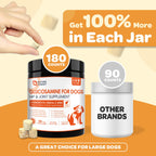 Dogs Glucosamine Chews with Chondroitin + MSM + Omega-3 for Joint Support, 180ct