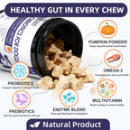 Dog Probiotics 6B CFUs 12 Strains with Pumpkin 250mg, Prebiotics & Digestive Enzymes, 120 Freeze-Dried Chews