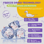 Dog & Cat Probiotic Chews 6B CFUs, 12 Strains, Omega-3 100mg, Duck Flavor, 120 Chews