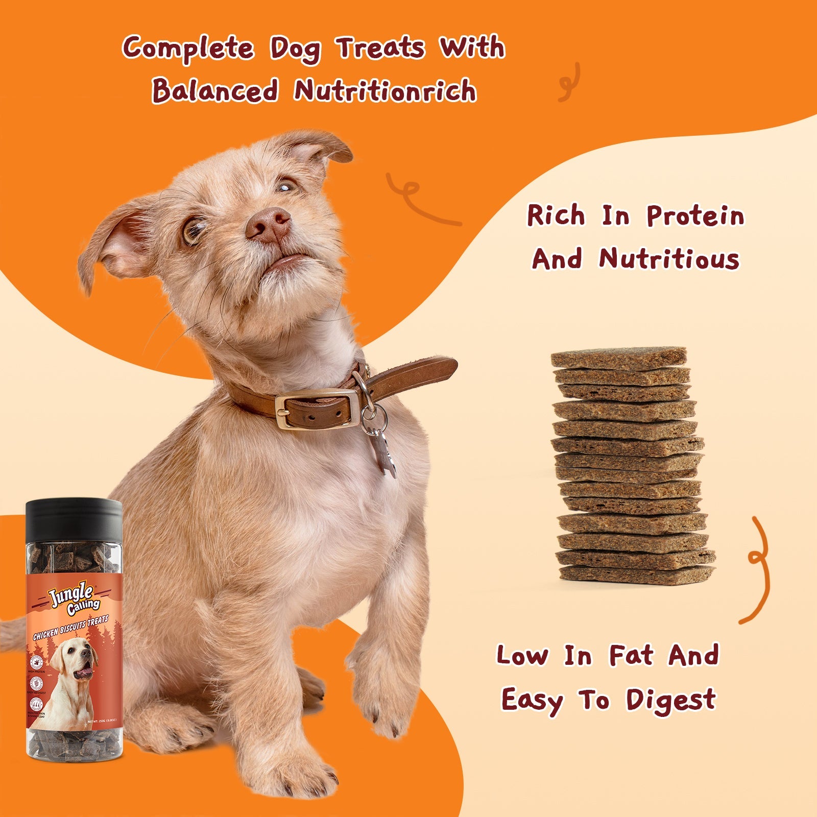 Dog Treats,Real Chicken Biscuits Training Treats for Dogs, High Protein Grain-Free