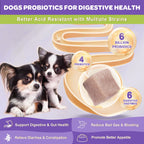 Dog & Cat Probiotic Chews 6B CFUs, 12 Strains, Omega-3 100mg, Duck Flavor, 120 Chews