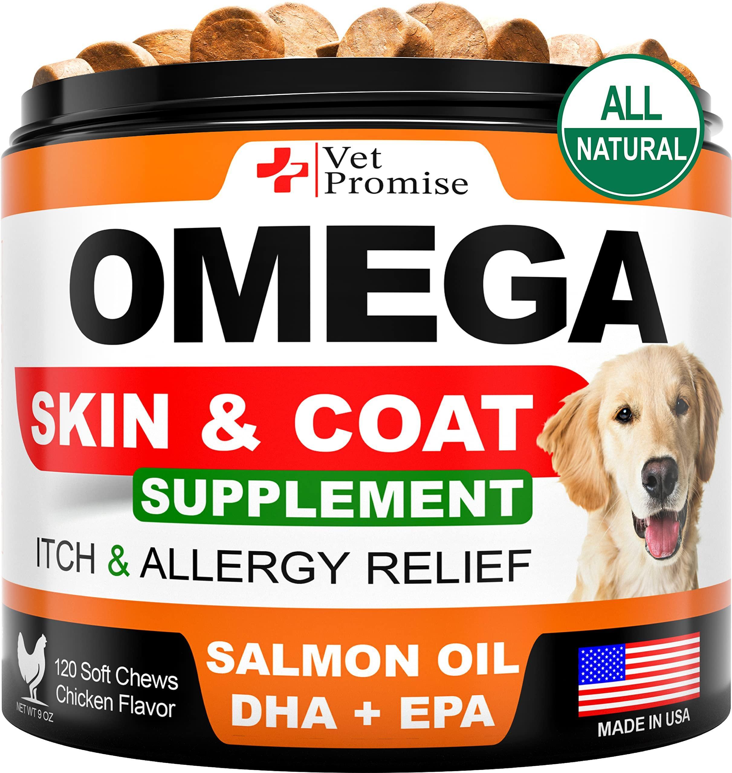 Dog Skin & Coat Supplement, Omega 3 and fish oil
