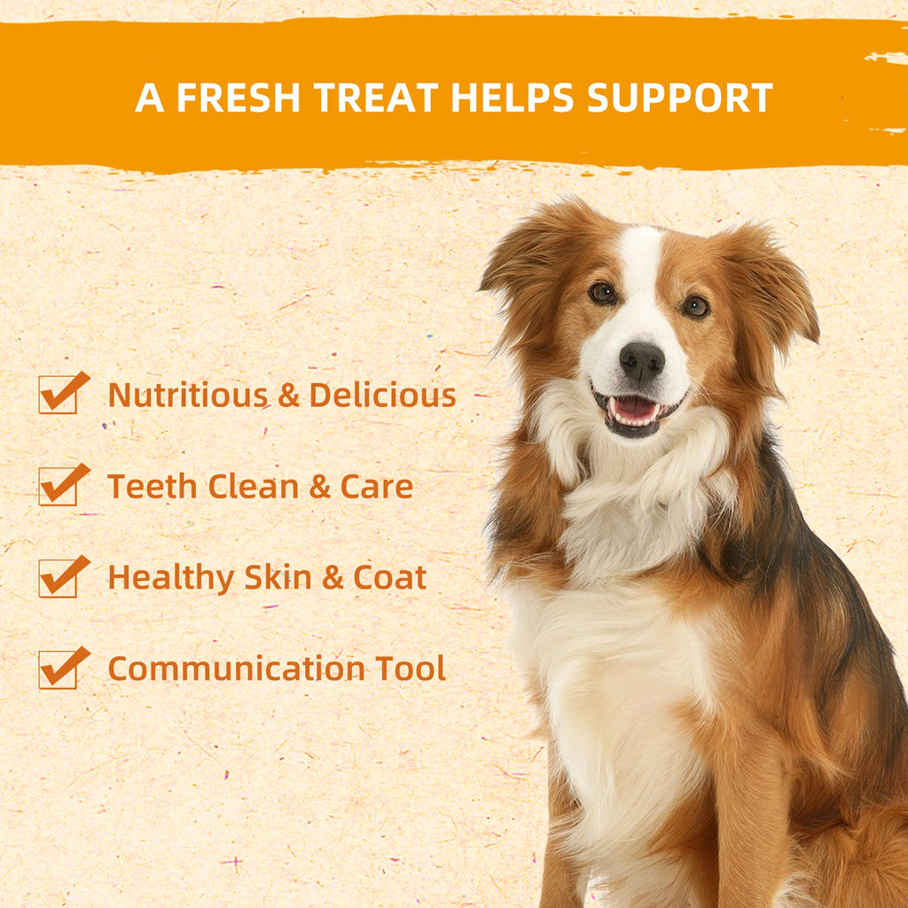 Chewy Chicken Dog Treats Rawhide Free Real Chicken Calcium Bone, Teeth Clean Breath Fresh Dog Training Treats