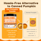 Dog Pumpkin Powder 4000mg with Apple Flesh 500mg & Digestive Enzymes, 60 Servings