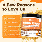 Dog Pumpkin Powder 4000mg with Apple Flesh 500mg & Digestive Enzymes, 60 Servings