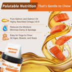 Dog Omega-3 Fish Oil Chews 320mg, EPA 63mg & DHA 84mg, Salmon Flavor, 120 Soft Chews