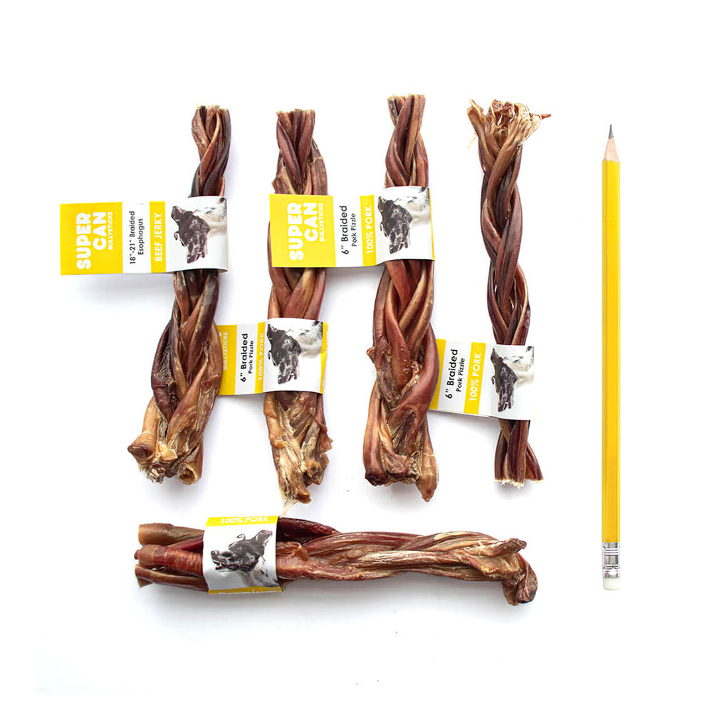 6" Braided Pork Pizzle