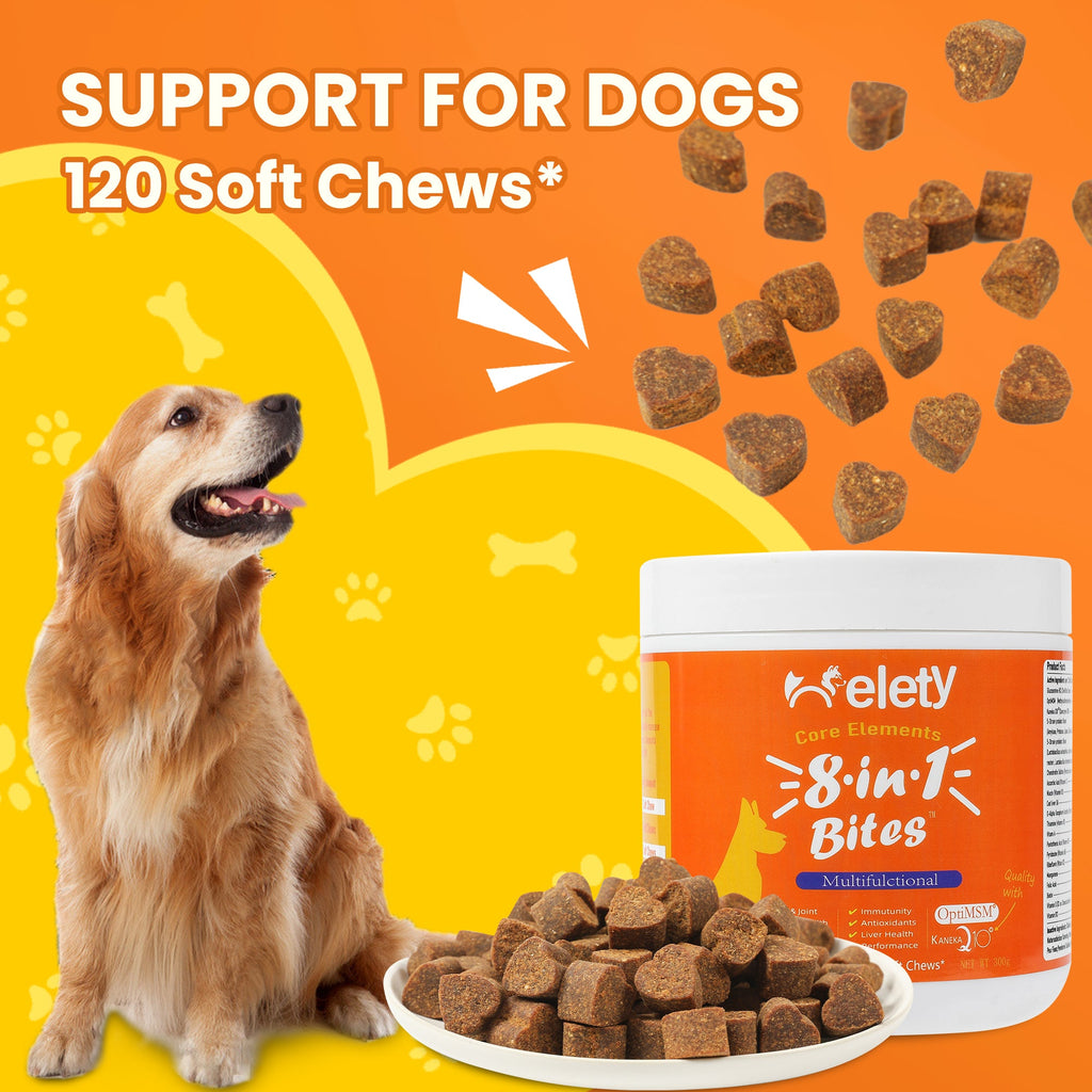 Helety Pet 8-in-1 Multivitamin 120 Soft Chews for Dogs