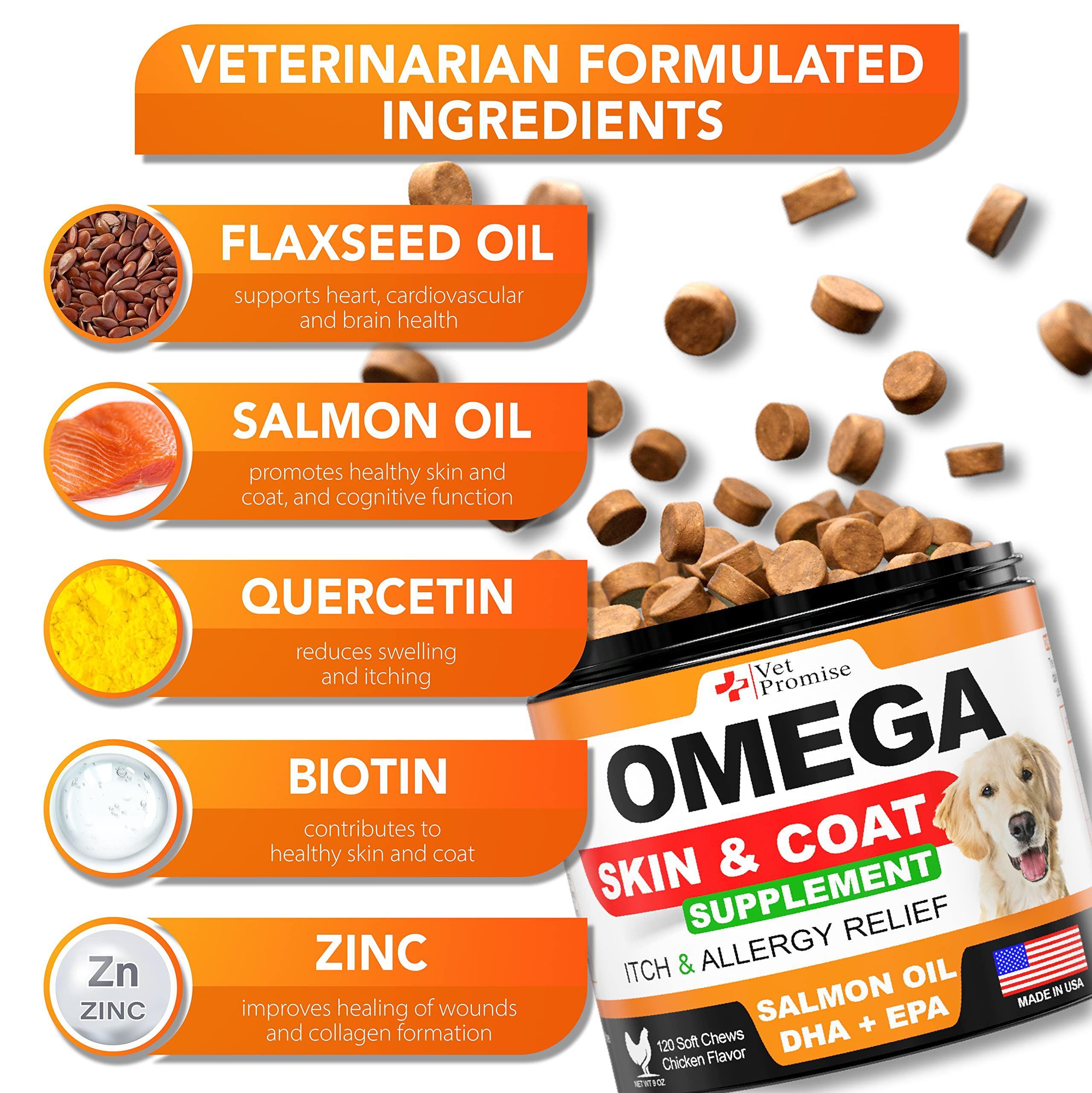 Dog Skin & Coat Supplement, Omega 3 and fish oil