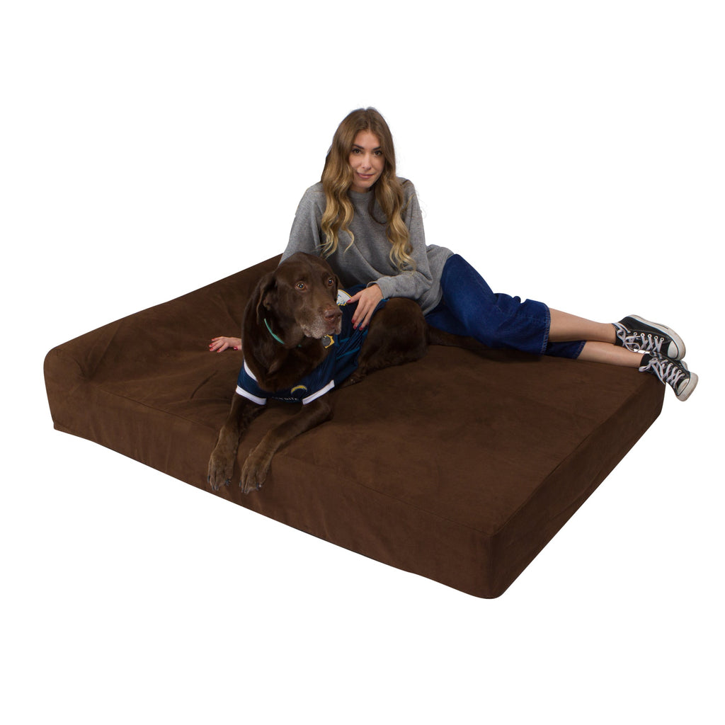 Pet Support Systems Lucky Dog Orthopedic 7" Memory Foam Dog Bed with Bolster - REFURBISHED