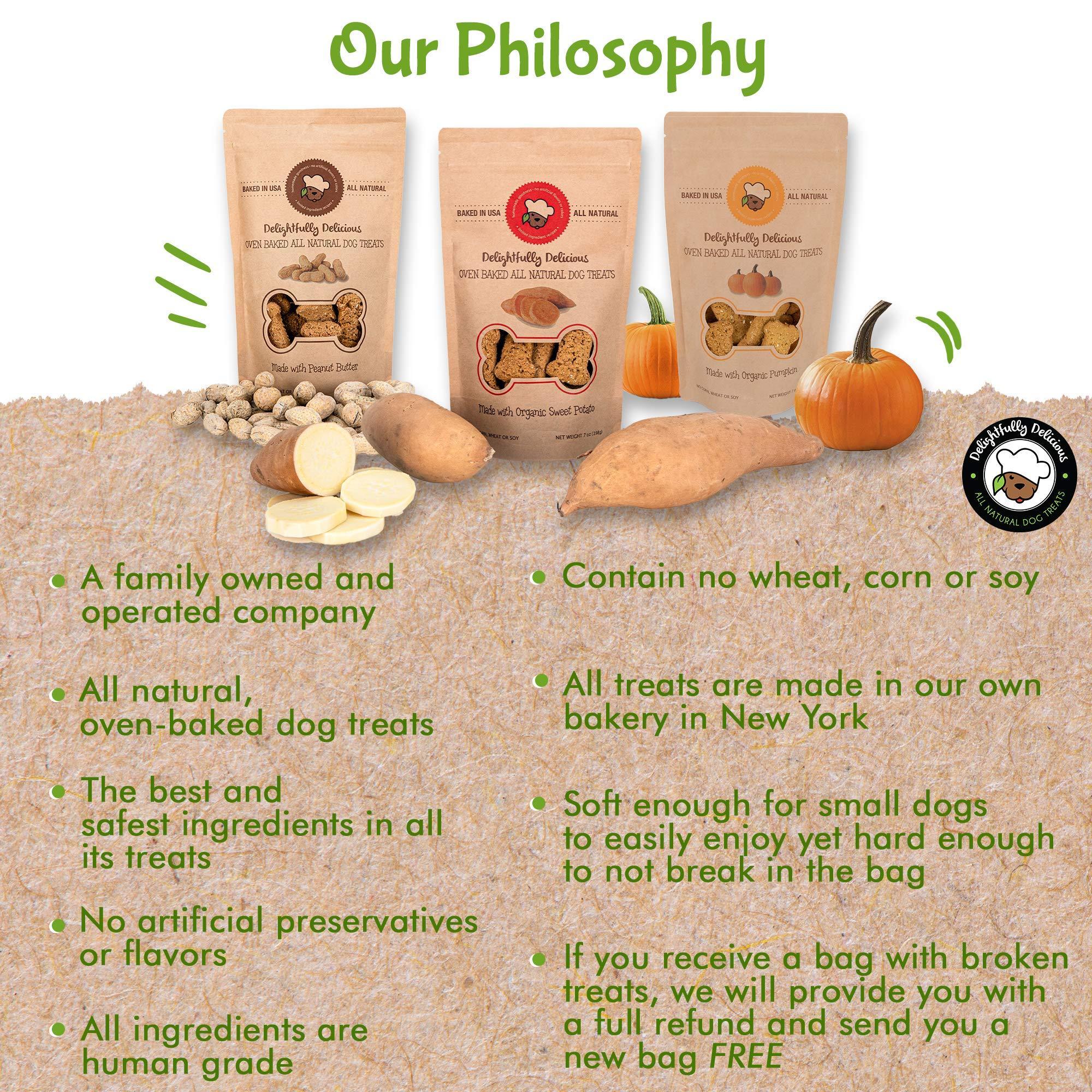 Delightfully Delicious Dog Treats Made in USA All Natural Oven Baked