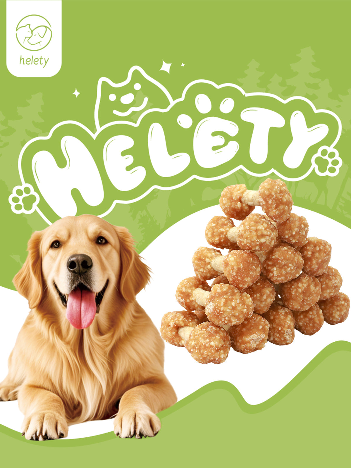 HELETY Dog Training Treats, Natural Chicken Flavor Rewards, Grain Free Treats for Small & Large Dogs