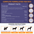 Dog Probiotics 6B CFUs 12 Strains with Pumpkin 250mg, Prebiotics & Digestive Enzymes, 120 Freeze-Dried Chews