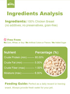 HELETY Freeze Dried Chicken Nuggets Dog Treats, Crumble as Meal Topper for Pets, Single Ingredient, High Protein
