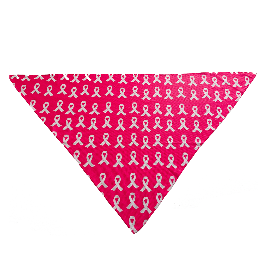 Breast Cancer Awareness Pink Tie On Dog Bandana