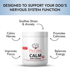 Pet Vet Products® Dog Calming Chews – Beef Liver Soft Chews for Stress, Relaxation & Anxious Behavior Support, 60 Count