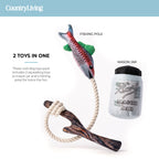 Durable Fish & Mason Jar Dog Toys  2 Pack for Aggressive Chewers