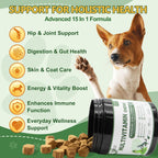 Dog & Cat Multivitamin 15-in-1, Glucosamine 450mg + MSM 120mg, Chicken Flavor, 100 Softgels