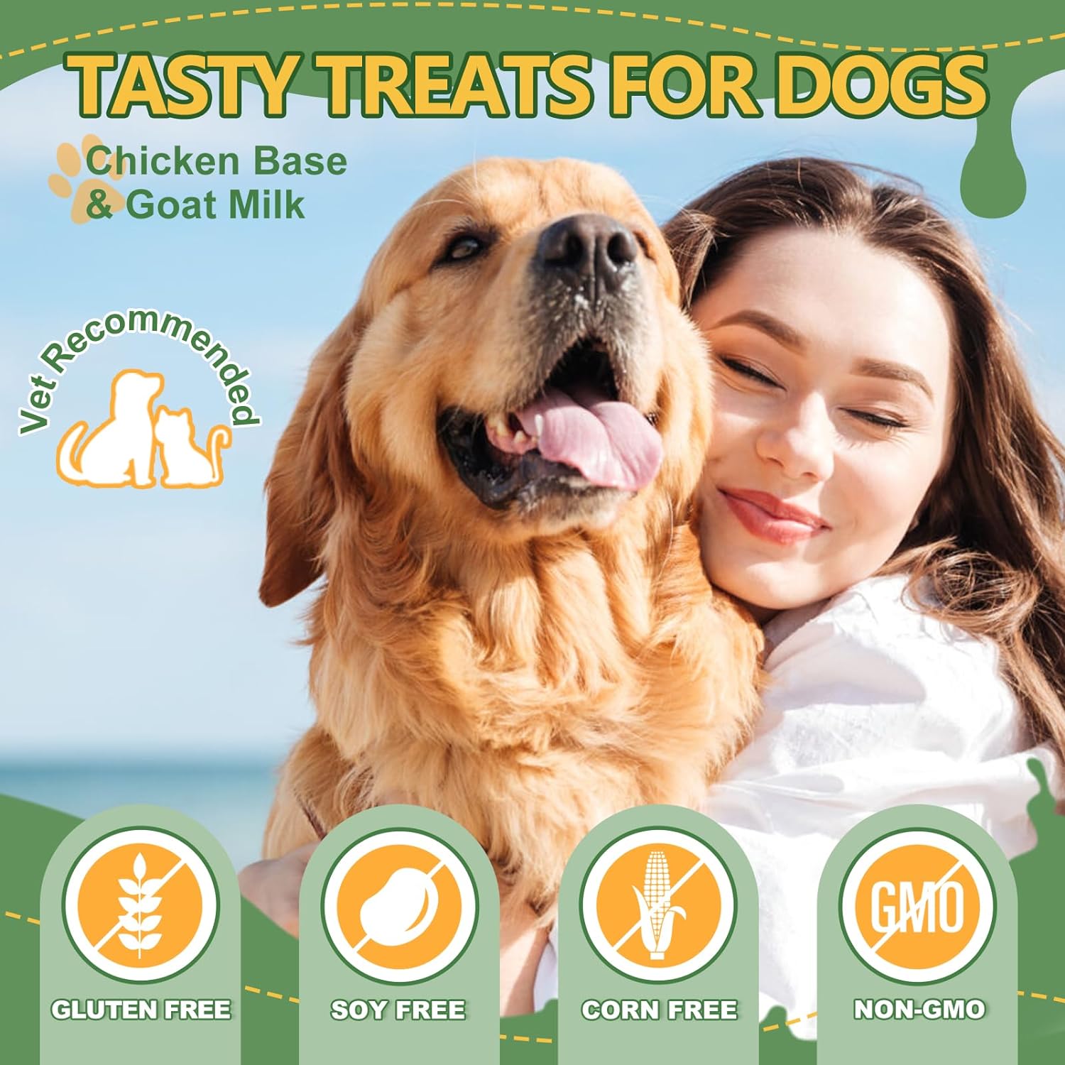 Dog & Cat Multivitamin 15-in-1, Glucosamine 450mg + MSM 120mg, Chicken Flavor, 100 Softgels