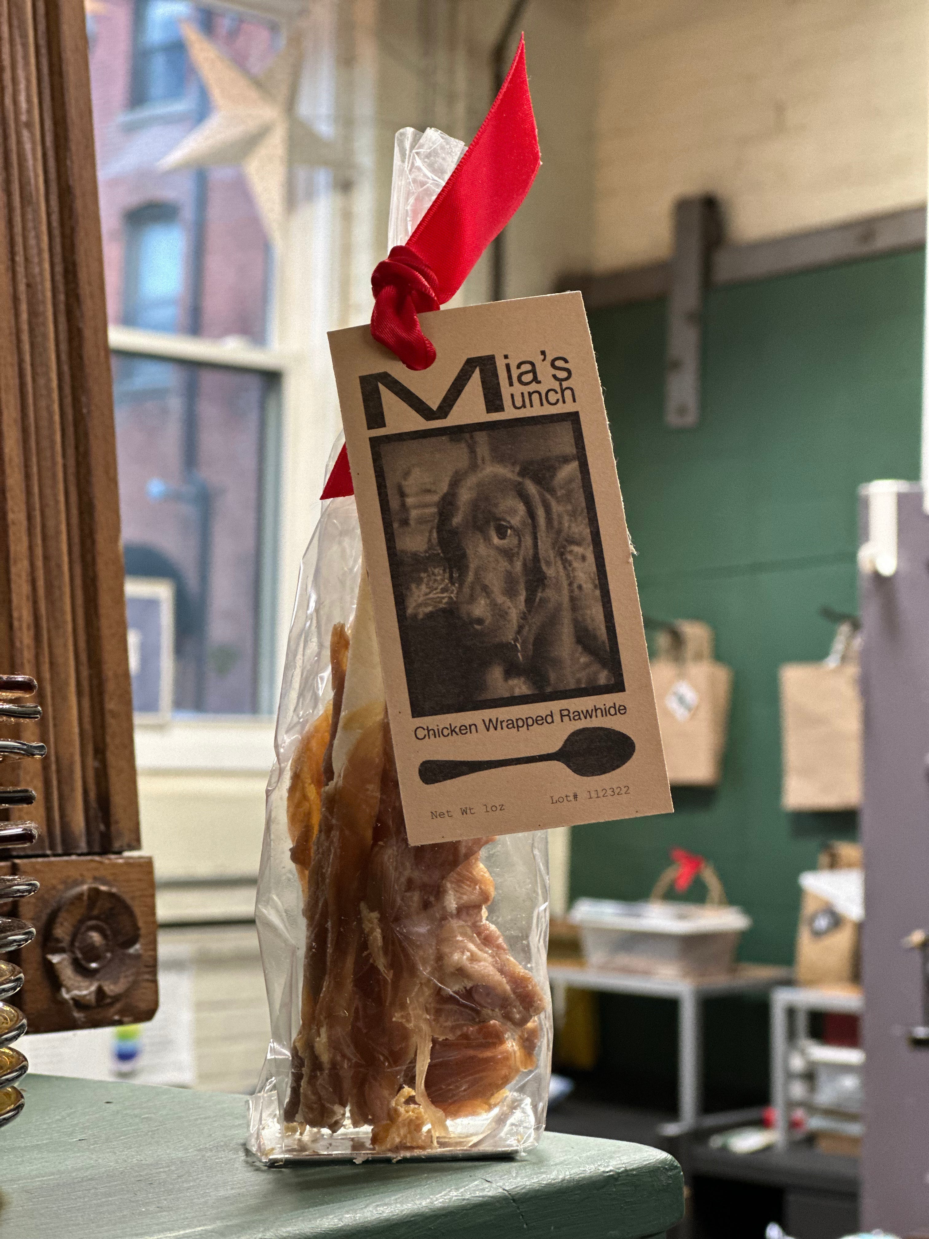 Mia's Munch Chicken Wrapped Rawhide Dog Treats