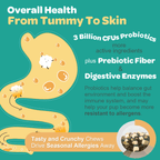 Dog & Cat Allergy & Itch Relief Chews, Colostrum + Probiotics 3B CFUs + Quercetin + Omega-3 + Turmeric + Apple Cider Vinegar, Chicken Flavor, 120 Chews