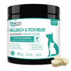 Dog & Cat Allergy & Itch Relief Chews, Colostrum + Probiotics 3B CFUs + Quercetin + Omega-3 + Turmeric + Apple Cider Vinegar, Chicken Flavor, 120 Chews