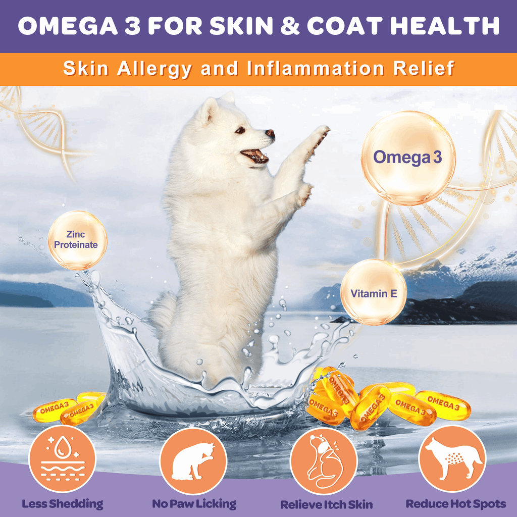 Probiotics 6B CFUs + Omega-3 for Dogs & Cats, Chicken Flavor, 120 Chews