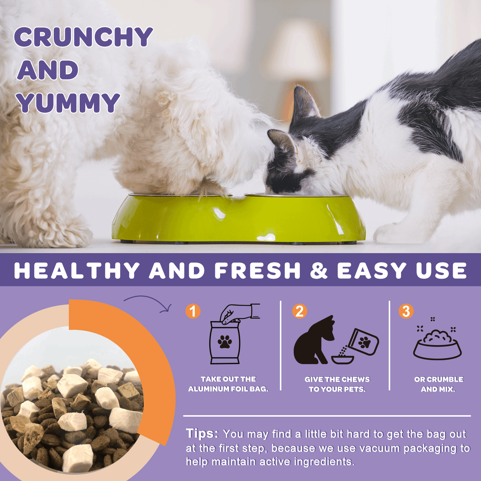 Probiotics 6B CFUs + Omega-3 for Dogs & Cats, Chicken Flavor, 120 Chews