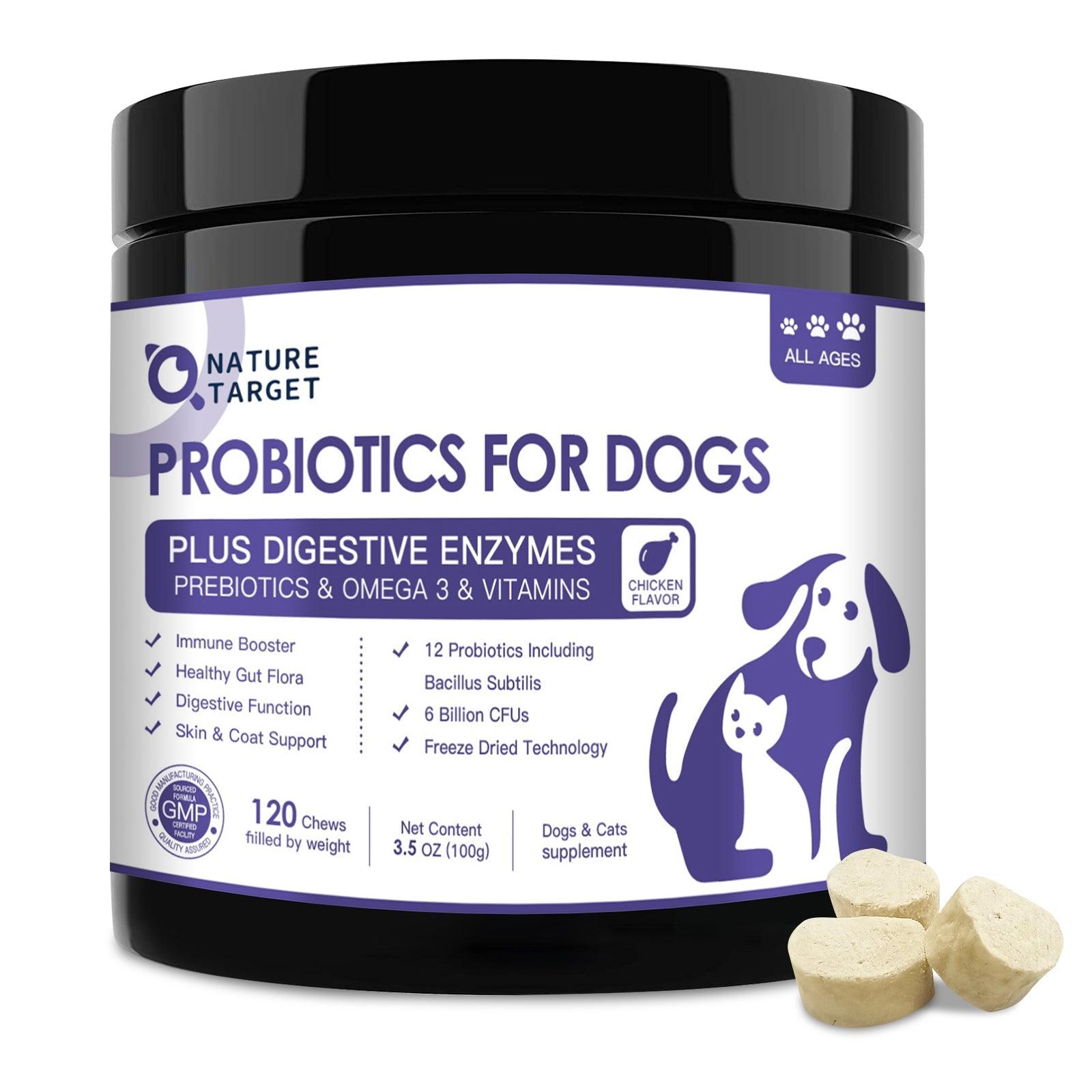 Probiotics 6B CFUs + Omega-3 for Dogs & Cats, Chicken Flavor, 120 Chews