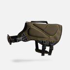 Khaki Neoprene Dog Life Jacket  Safe & Stylish Buoyancy Vest